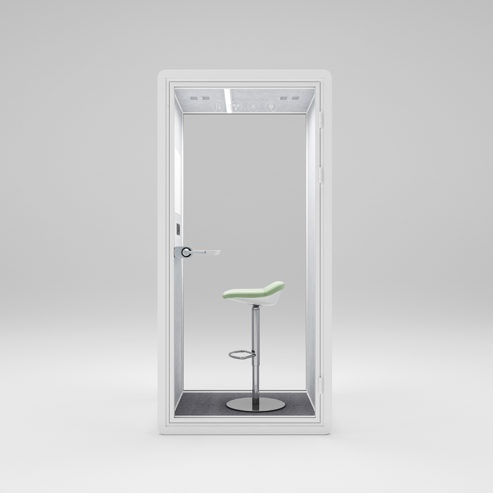 Офисная телефонная будка HongYe в белом цвете для конфиденциальности одного человека