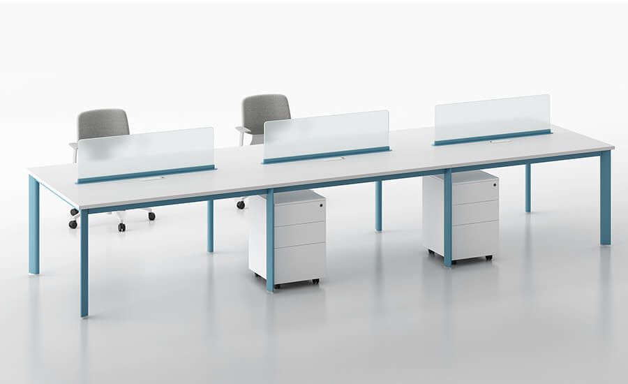 Контрактная белая шестибитная рабочая станция на белом фоне.