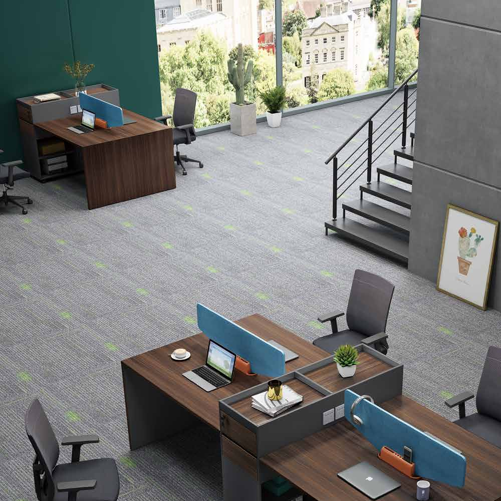 JIANGNAN CHARMET Современная офисная рабочая станция с высоким шкафом для хранения|Для 2 человек|Двойные сиденья