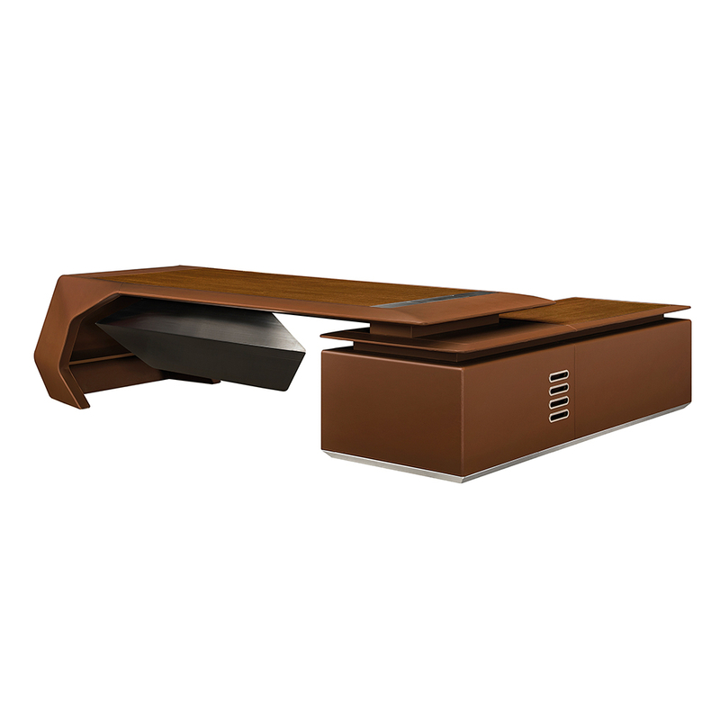 Рабочий стол с кожаной вставкой