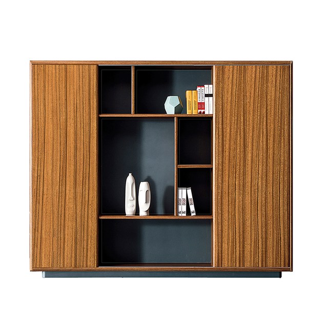 Современные книжные полки с дверцами на заказ