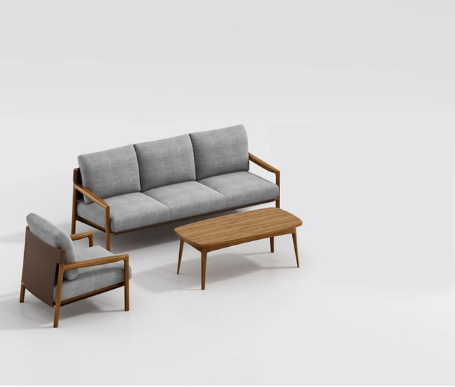 3-местный угловой диван с высокой спинкой и шезлонгом