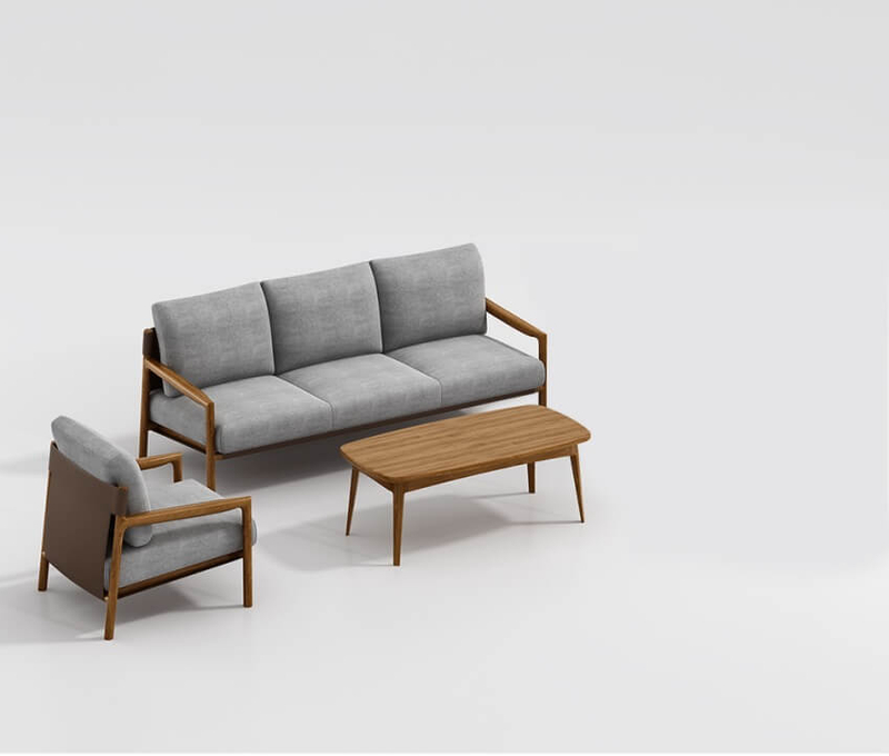 3-местный угловой диван с высокой спинкой и шезлонгом