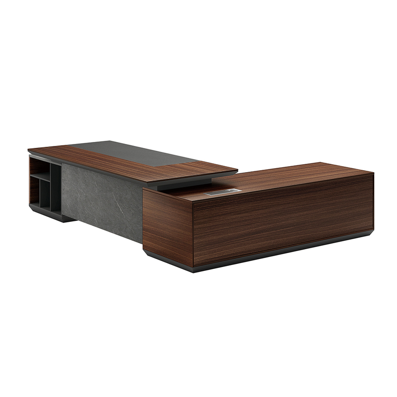 Офисная мебель L-образный стол с Hutch